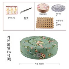 에비노 쑥좌훈기 온열 좌욕 좌욕기 온열방석 찜질기, G 그린플라워패턴 베이직 + 연기필터 54개입, 1개, 기본 색상