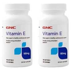 GNC 비타민 E 180mg 소프트젤, 100정, 2개