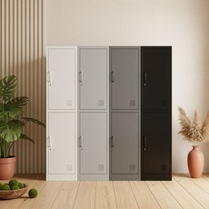 LOCKER LAB 락카랩 철제 락커 철제 캐비넷 사물함 락커룸 락카장, 연그레이, 2단