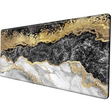 121.9 x 61cm(48 x 24인치) 마우스 패드 자이언트 벚꽃 책상 매트 대형 마우스 패드 게이밍 레드 사쿠라 마우스 매트 대형 대형 책상 패드 XXXXL 컴퓨터 매트, 블랙 골드