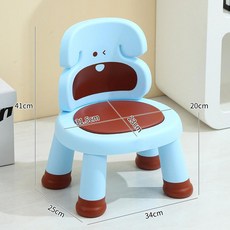 식사 의자 플라스틱 미끄럼방지 캐릭터, 1개, 블루