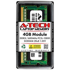 A-Tech CT51264BF160B용 4GB RAM 교체품 | DDR3/DDR3L 1600MHz PC3L-12800 (PC3-12800) CL11 SODIMM 2Rx8 1.3