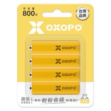 台灣品牌 OXOPO 鎳氫充電電池 3號 4號 AAA充電電池 1.2V 鎳氫充電電池XN-Lite系列, 1個, 3號AA (4入）, 4