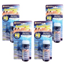 아쿠아체크 SPA 6-in-1 테스트 스트립 - 총 브롬 염소 유리 pH 알칼리도 및 경도에 대한 스파 전문 수질 검사 키트(50개 스트립), 4-Pack, 1개