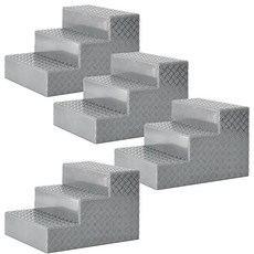 Figures Toy Company 레슬링 피규어 링용 실버 링 계단 4개 세트 195427