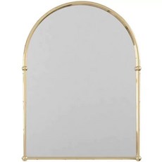 아치형 미러 거울 스틸 화장대 벽 스테인레스 욕실, 스테인리스스틸 골드 거울 60x80cm