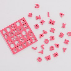 [무료배송]이앤오 팔렛트 에듀 자석놀이 한글 숫자 알파벳 자음모음 교구 퍼즐 자석글자, 영어대문자, 레드, 1개