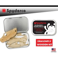 Spyderco美國蜘蛛 Dragonfly Wooden Kit孩童迷你DIY木頭折刀盒裝組【SPWDKIT1】, 1個, 木頭色