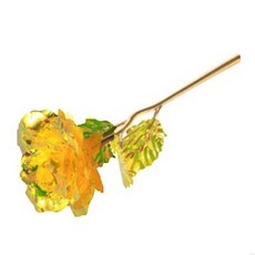 노블샵 한송이장미의 화려한변신 크리스탈 홀로그램 장미, 일반형 크리스탈 장미 옐로우