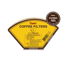 코맥 커피필터 핸드드립 여과지 #1 1-2인용 100매, 1개, 100개