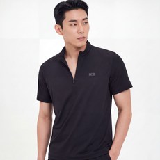 K2 남성 메쉬 반팔 집업티 냉감 소재 아웃도어 일상복 등산복 티셔츠