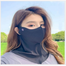 딜리버샵 자외선차단 스포츠 야외활동 골프 마스크, 블랙, 2개