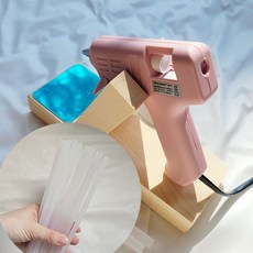 드림컴하비 미니글루건 받침 핫멜트10개 세트, 1세트