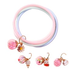 日系四環防蚊手環，植物精油驅蚊手鍊，夏季兒童少女防蚊神器，時尚吊墜防蚊手環, 1個, 1ml