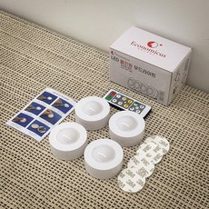 Economicus 無線黏貼式LED電池間接照明燈小夜燈氣氛燈睡眠燈哺乳燈極光, 產品（4燈+1遙控器）