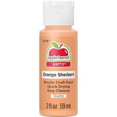 Apple Barrel 다양한 색상의 아크릴 물감(59ml/2온스) 20595 콩코드 그레이프, 2액량 온스 (1병), Orange Sherbert