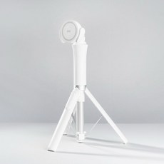 【POK】萬能磁吸腳架 自拍棒 強力吸附 360度旋轉不設限 1.5m完美高度, 1個, 經典白