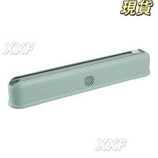 臺灣爆品 保鮮膜切割器 吸盤式壁掛保鮮膜切割盒 廚房分割器 可調節收納切割器, 1個, 綠色（另贈送一卷保鮮膜）