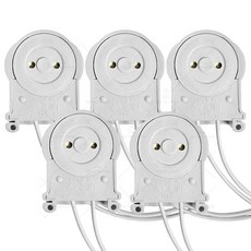 대우 FL 직관램프용 형광등소켓 스프링소켓 하얀색, 5개