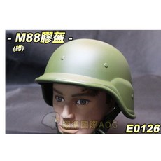 翔準 M88塑膠盔 綠色 頭盔, 1個