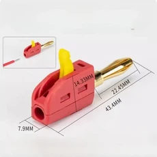 32A 4mm 무납땜 바나나 플러그 퀵 와이어 연결 금도금 구리 커넥터 오디오 스피커 앰프, 03 1pcs, 02 빨간색