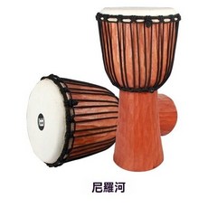 MEINL HDJ4-L 非洲金盃鼓 山羊皮鼓面 HDJ4-L 12"-尼羅河(含袋), 1個, HDJ4-L  12"-尼羅河(含袋), 原木
