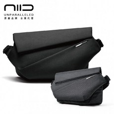 NIID R1 Mega 單肩包 輕巧耐磨 多隔層設計, 幻影黑, 1個
