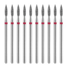 네일드릴비트 전문가용 제거 큐티클 10개 다이아몬드 플레임 커터리 드릴 비트 케이스 포함 332 네일 전기 파일 기계 매니큐어 페디큐어 폴리싱 키트 살롱