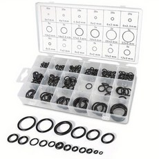 ITL 고무 오링 세트 실리콘 블랙 고무링 내열 고무 18종 225PCS, 1세트