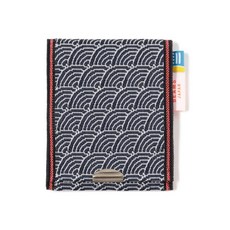 빔스 재팬 다카다 직물 접이식 카드 동전 지갑 파도