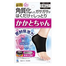 KOBAYASHI 小林製藥 腳跟保濕護理襪 S-M 黑色, 1個, 2入