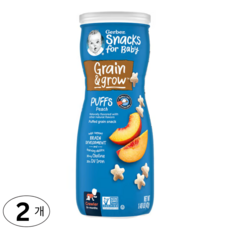 거버 스낵 그레인 그로우 복숭아 Peach 42g 2개