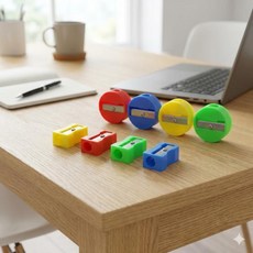 휴대용 미니 연필깎이 2TYPE, 1개, 원형