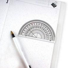 제도용 플라스틱 각도기 세트