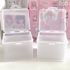 수납함 엽서 탑로더 정리함 플라스틱 케이스, 수납함(11.5x9.5x10cm)