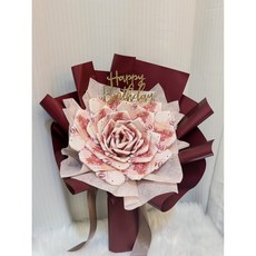 【可接急單】大玫瑰有錢花花束.情人節花束.生日花束, 1件, 20張百鈔 價格已含, 請留言
