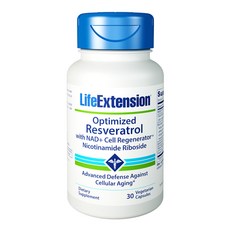 LIFE EXTENSION 白藜蘆醇NAD+素食膠囊, 30顆, 1罐