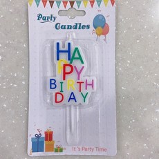HAPPY BIRTHDAY 立體生日蠟燭 派對佈置裝飾, 1個, 彩色(wc1031)