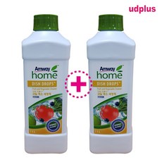 암웨이 디쉬 드랍스 과일채소 세정제 (무색소 무향 무방부제), 1L, 2개