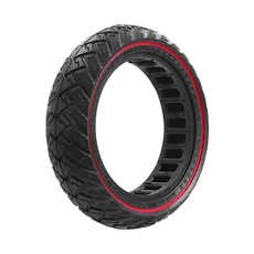 Ninebot Max G30 전동 스쿠터 10인치 60/70-6.5 솔리드 타이어 방폭형 중공 벌집 10X2.5 튜브리스, 02 빨간