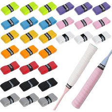 라켓 그립 교체 테니스 테이프 손잡이 30팩 프리컷 땀 흡수 방지 미끄럼 - 탁구 골프 배드민턴용 그립감 향상