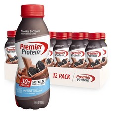 Premier Protein Premier 蛋白質奶昔 餅乾和奶油 30 克 Protei Premier 蛋白質奶昔 餅乾和奶油 30 克蛋白質 1 克糖 維生素和礦物質, 12個
