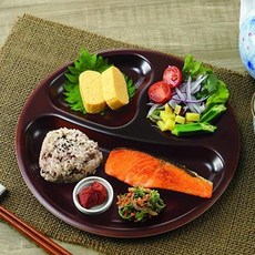 日本製自助餐盤 圓形 27cm 可適用洗碗機 微波爐 KE588, 1個