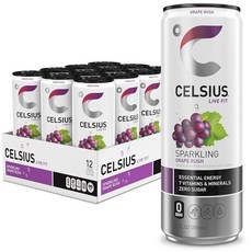 셀시우스 스파클링 그레이프 러쉬 에너지 드링크 355ml 12캔