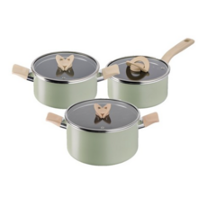 테팔 인덕션 블라썸 냄비세트 3개, 혼합민트, 양수냄비20cm+편수냄비18cm+24cm, 1세트