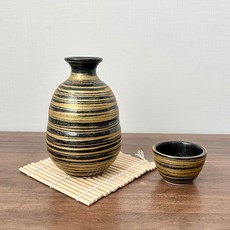 일본 도자기 골드 도쿠리 250ml 사케병 사케잔 술병 이자카야 감성, 사케잔(30ml)