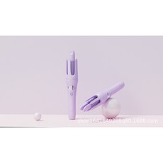 無線自動捲髮器 32MM大波浪卷棒 USB充電 陶瓷塗層護髮 便攜式捲髮棒, 紫色