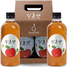 스윗쿡 식초앤 자연 발효 사과식초 선물세트 수제100%, 2개입, 500ml