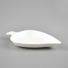 일회용 다용도 미니 디저트 과일 반찬 트레이 나뭇잎 화이트 100개, 1세트, 100개입