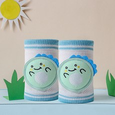 臺灣出貨 嬰兒爬行護膝蓋 兒童防摔學走路 寶寶爬行護膝 夏季護肘 加厚學步軟墊 涼感護膝 幼兒爬行護膝 ZDIB, 萌恐龍（0-3歲）-1雙裝, 1個